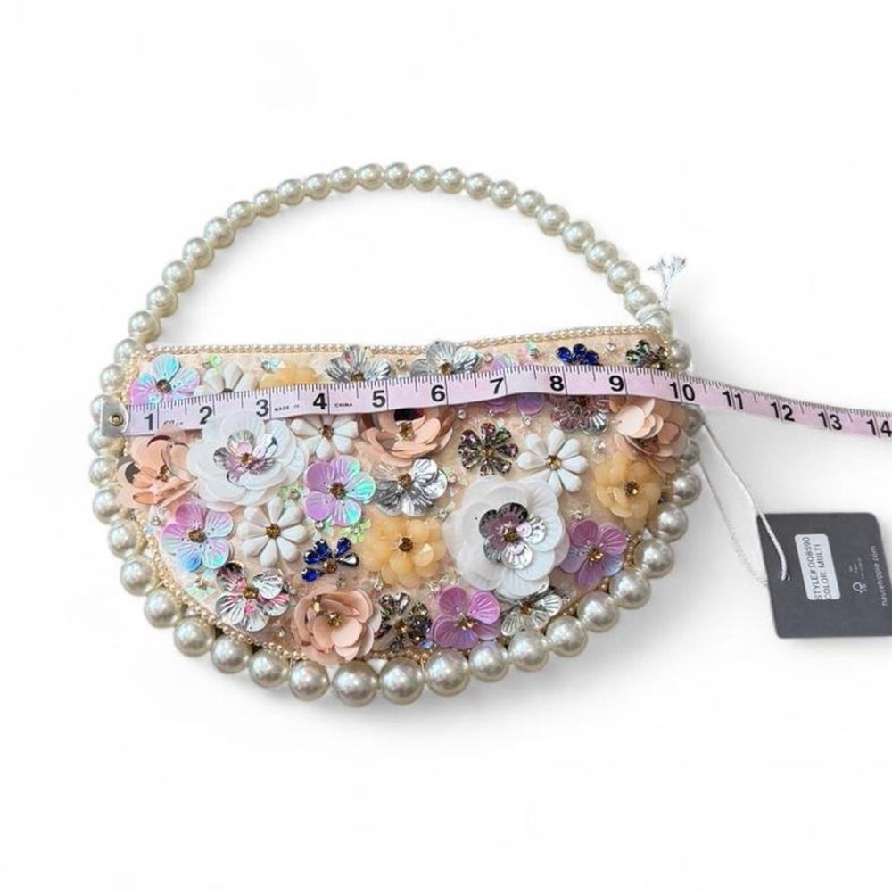 Haute Hippie 3D Floral Beaded Statement Bag - Picture 7 of 8
